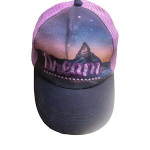 Dream Purple Mountain Mesh Snapback Hat Cap